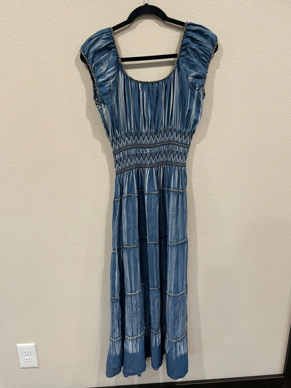 Indigo & Lace Women’s Navy Denim Maxi Dress - Picture 7 of 10